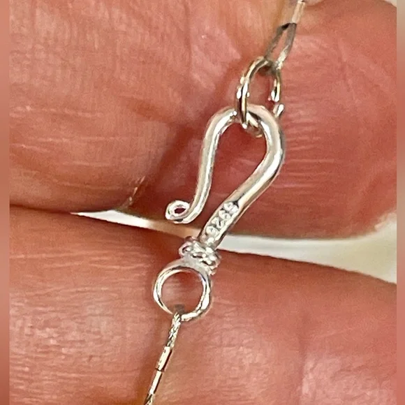 Southwestorange spiny oyster heishi beads Graduated necklace Sterling Clasp 16